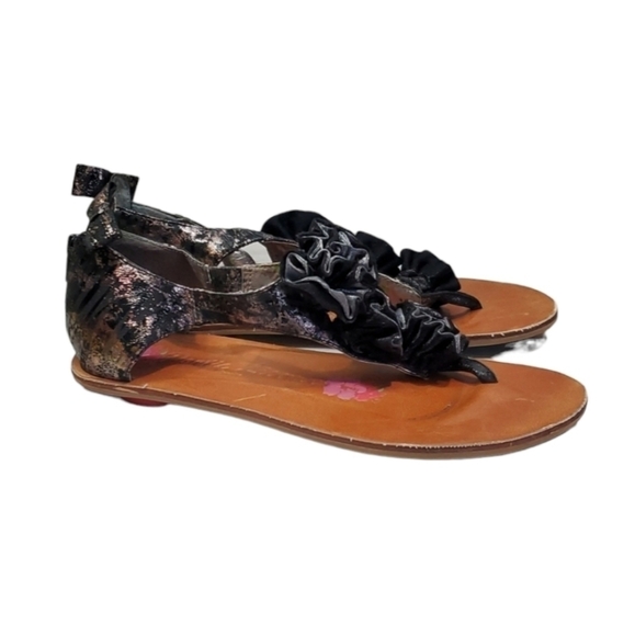 Anthropologie Poetric Licence Womens Comfort Y2K Bow Thong Sandals shoes sz 9.5 - Picture 1 of 12
